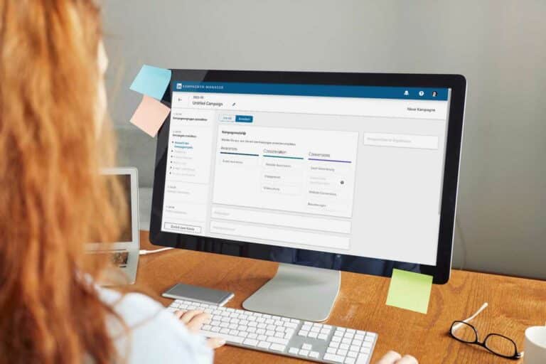linkedin ads screenshot mit kampagneneinstellungen