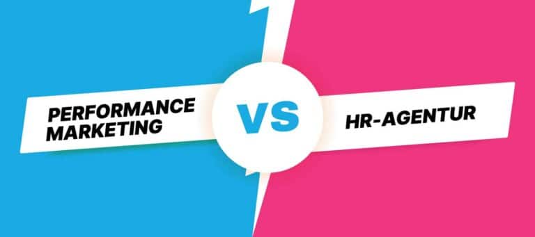 illustration zu performance marketing agentur vs hr agentur vergleich