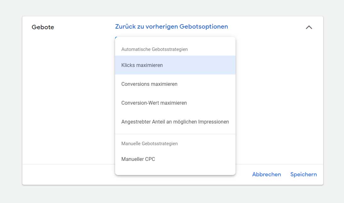 google ads gebotsstrategien b2b