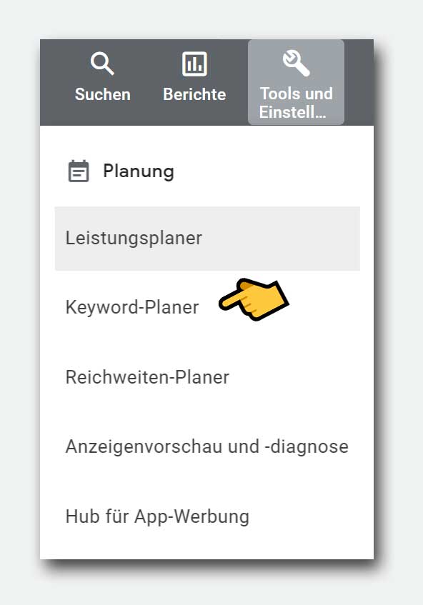 google ads keyword planer