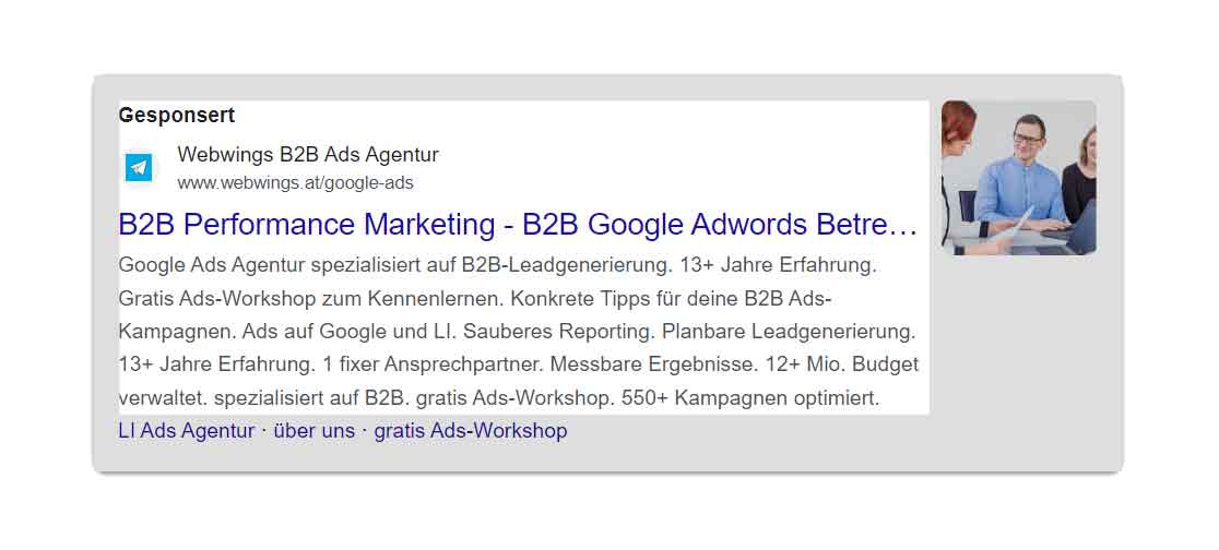 google ads suchanzeige